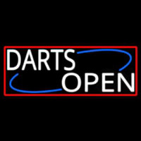 Darts Open With Red Border Leuchtreklame