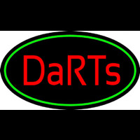 Darts Oval With Green Border Leuchtreklame