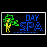 Day Spa With Palm Trees Leuchtreklame
