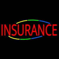 Deco Style Multi Colored Insurance Leuchtreklame