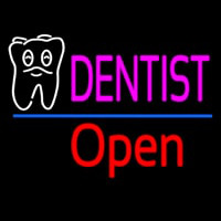 Dentist Tooth Logo Open Leuchtreklame