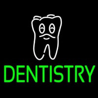 Dentistry With Tooth Logo Leuchtreklame