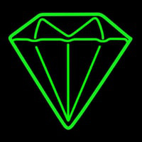Diamond Green Logo Leuchtreklame