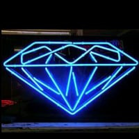 Diamond Laden Offen Leuchtreklame