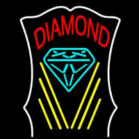 Diamond With White Border Leuchtreklame
