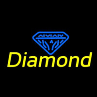 Diamond Yellow Blue Logo Leuchtreklame