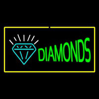 Diamonds Logo Yellow Rectangle Leuchtreklame