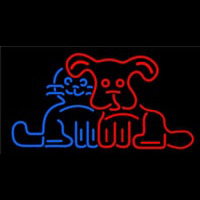 Dog Cat Logo Leuchtreklame