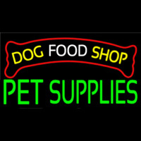 Dog Food Shop Green Pet Supplies Leuchtreklame