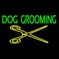 Dog Grooming With Cache Leuchtreklame