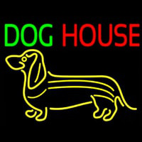 Dog House With Logo Leuchtreklame