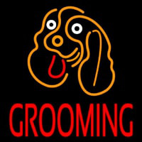 Dog Logo Grooming Block Leuchtreklame