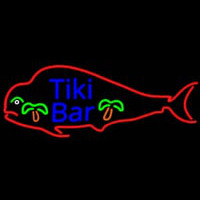 Dolphin Tiki Bar Real Neon Glass Tube Leuchtreklame