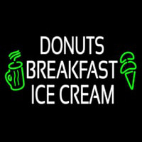 Donuts Breakfast Ice Cream Leuchtreklame