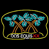 Dos Equis X  Plam Tree Beer Sign Leuchtreklame