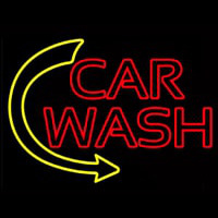 Double Stroke Car Wash With Arrow 1 Leuchtreklame