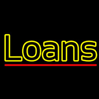 Double Stroke Loans With Red Line Leuchtreklame