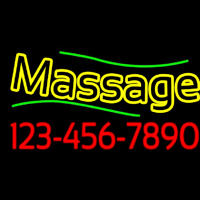 Double Stroke Massage With Phone Number Leuchtreklame