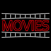 Double Stroke Movies Block Leuchtreklame