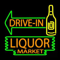 Drive In Liquor Market Leuchtreklame