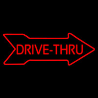 Drive Thru With Arrow Leuchtreklame