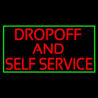 Drop Off And Self Service Leuchtreklame