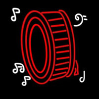 Drum Musical Note Logo Leuchtreklame