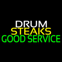 Drum Steaks Good Service Block 1 Leuchtreklame