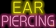 Ear Piercing Leuchtreklame