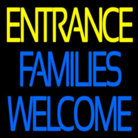 Entrance Families Welcome Leuchtreklame