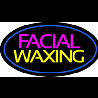 Facial Wa ing Oval Blue Leuchtreklame