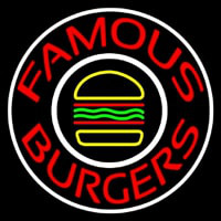 Famous Burgers Circle Leuchtreklame
