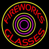 Fire Work Glasses 2 Leuchtreklame