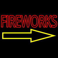 Fireworks With Arrow Leuchtreklame
