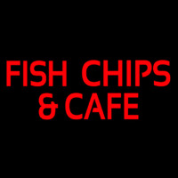 Fish And Chips Cafe Leuchtreklame