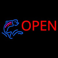 Fish Logo Open Block Leuchtreklame