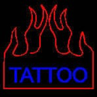 Flaming Tattoo Leuchtreklame