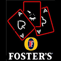 Fosters Ace And Poker Beer Sign Leuchtreklame