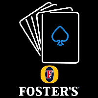 Fosters Cards Beer Sign Leuchtreklame