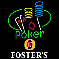 Fosters Poker Ace Coin Table Beer Sign Leuchtreklame