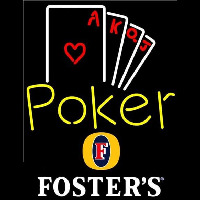 Fosters Poker Ace Series Beer Sign Leuchtreklame