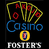 Fosters Poker Casino Ace Series Beer Sign Leuchtreklame