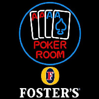 Fosters Poker Room Beer Sign Leuchtreklame