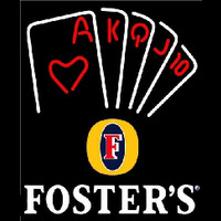 Fosters Poker Series Beer Sign Leuchtreklame