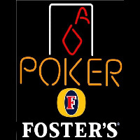 Fosters Poker Squver Ace Beer Sign Leuchtreklame