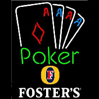 Fosters Poker Tournament Beer Sign Leuchtreklame