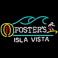 Fosters Surfer Isla Vista Beer Sign Leuchtreklame