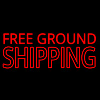 Free Ground Shipping Block Leuchtreklame