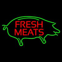 Fresh Meats With Pig Leuchtreklame