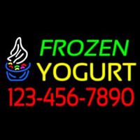 Frozen Yogurt With Phone Number Leuchtreklame